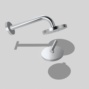 Miniature Shower Head STL File 3D Print for Dollhouse 1:12 Scale Minis ...