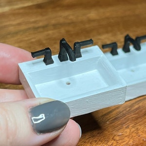 Dollhouse Miniature Bathroom Sink | 3D Printed | 1:12 Scale Vessel Bathroom Sink | Mini Sink & Faucet Combo | Diorama or Mini Scene