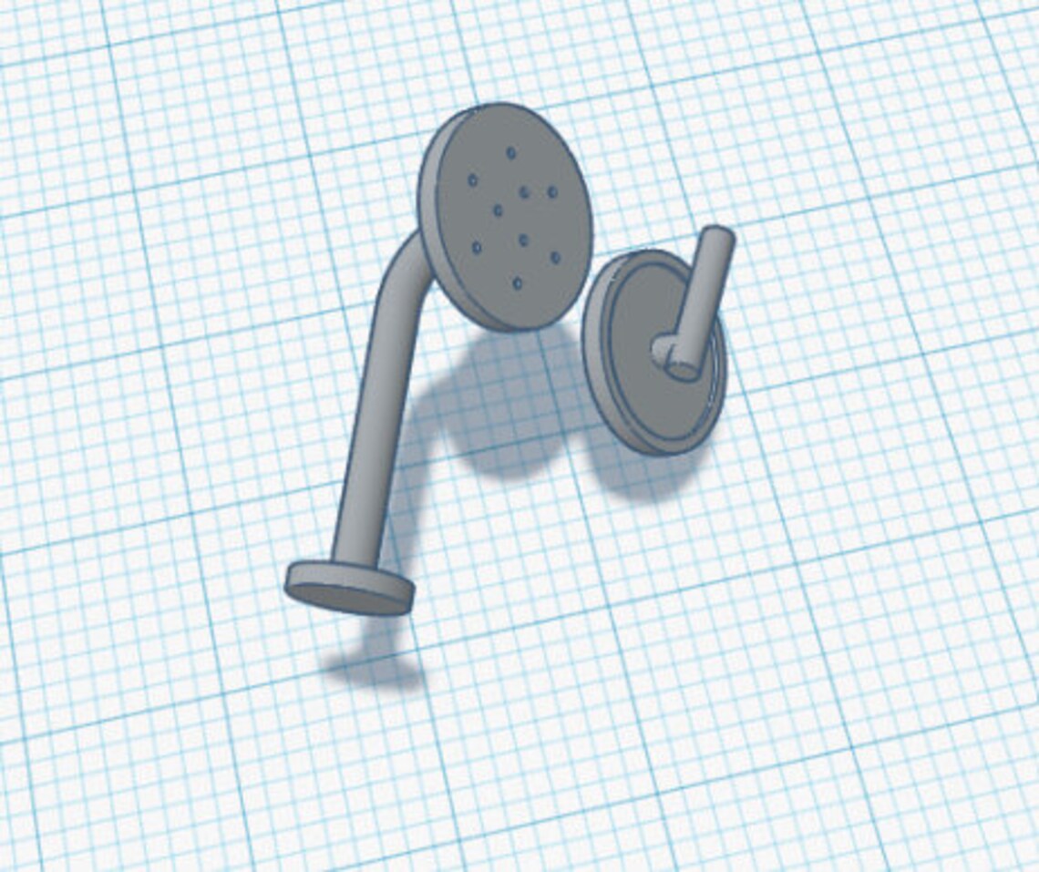 Miniature Shower Head STL File 3D Print for Dollhouse 112 Etsy Canada
