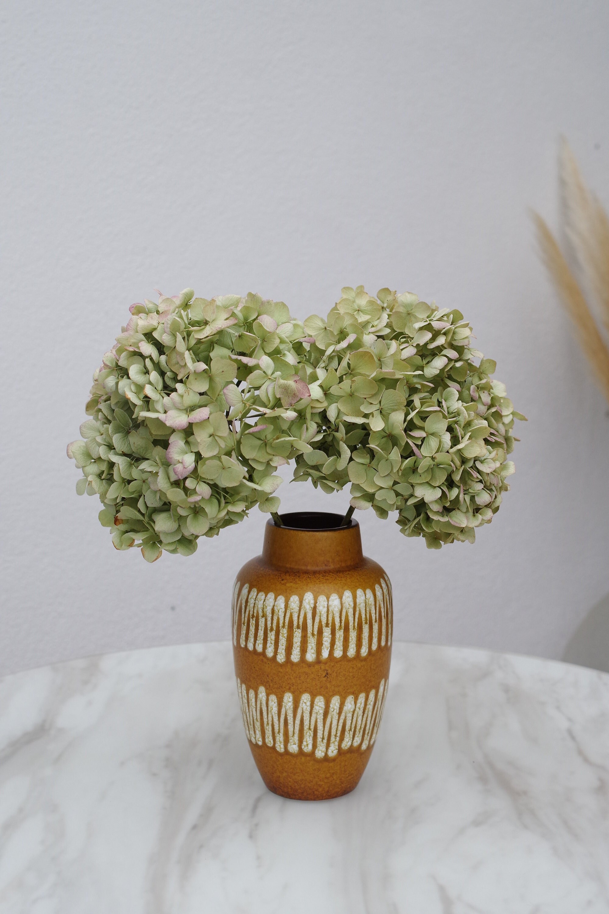 Vase Vintage en Grès - Céramique Ancienne Marron Vase Des Années 60 West Germany Pot de Fleurs Terre