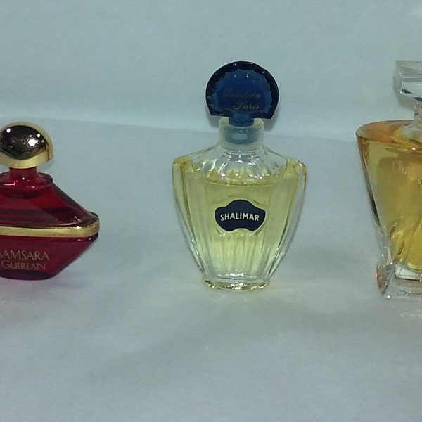 guerlain perfumes vintage set of 7 unboxed no box