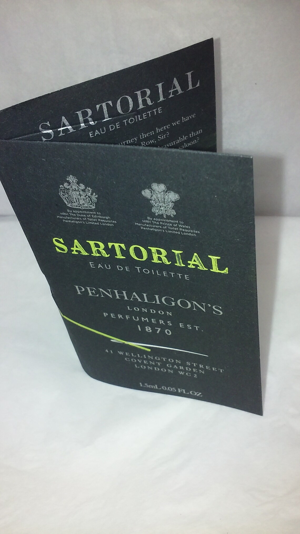 Penhaligon's Sartorial Eau De Toilette Sample Etsy