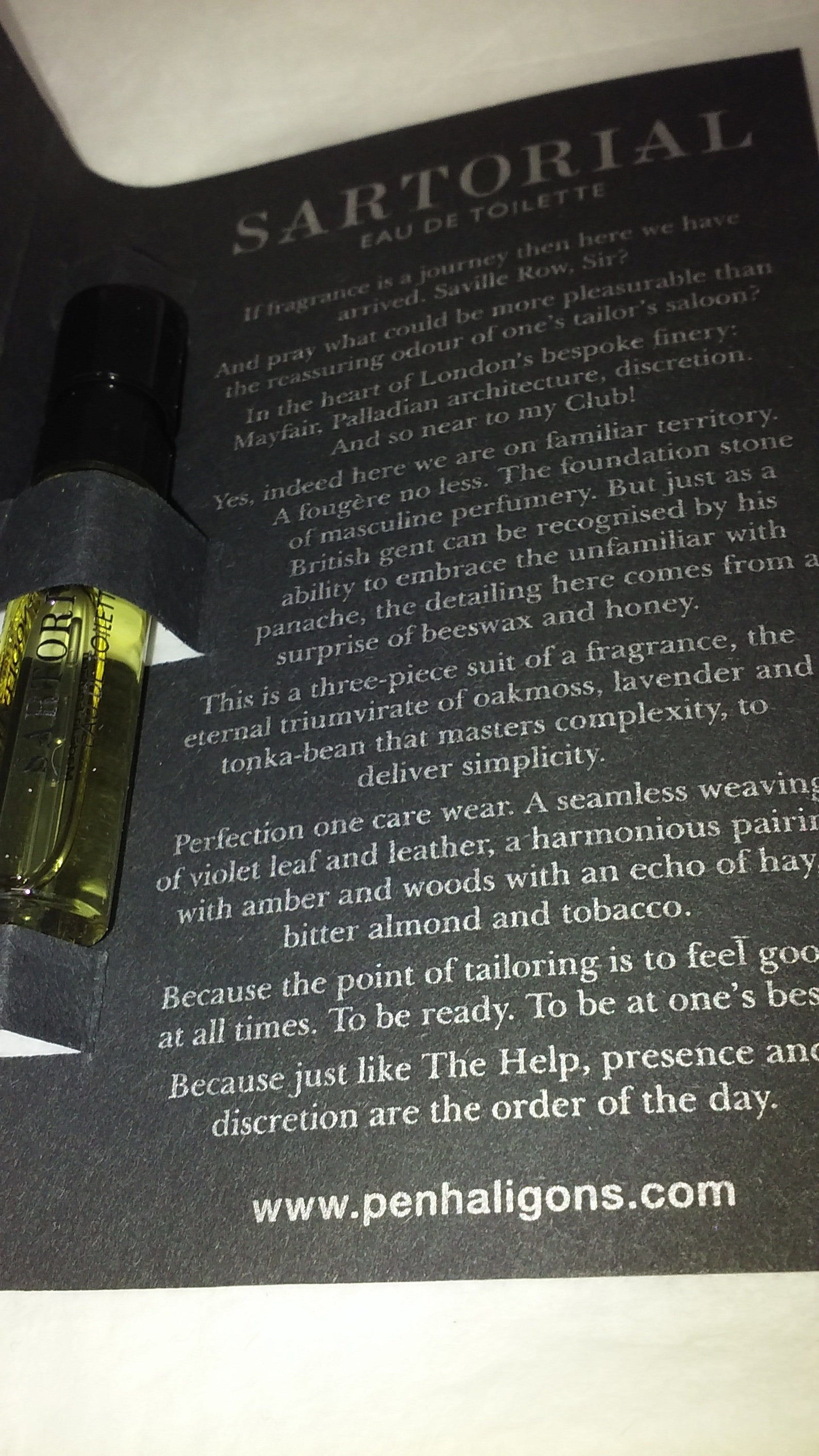 Penhaligon's Sartorial Eau De Toilette Sample Etsy