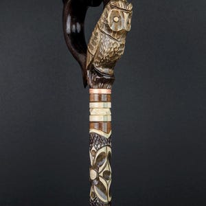 Short cane for women, elegant stick black, Wood Walking Staff, Wooden Hiking Stick, wooden staff, cane short person, Hand carved cane, Hiking Staff, Personalized Cane, mushroom hunting, Handmade Stick, Solid Wood Cane