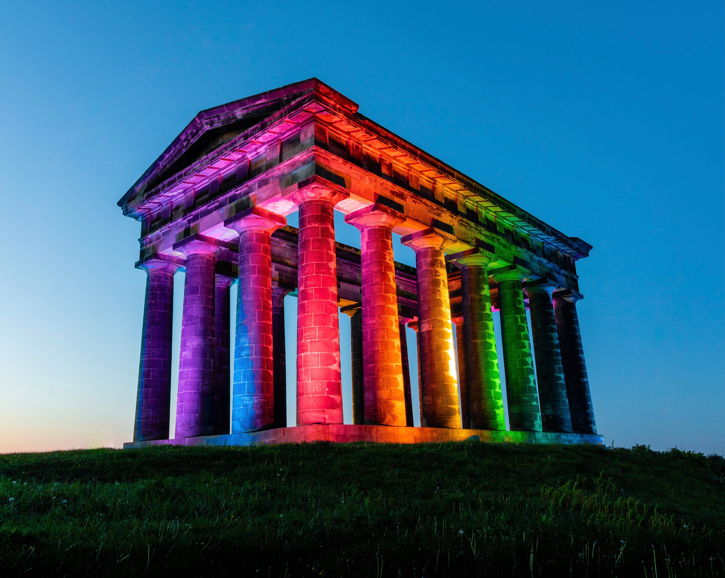 Penshaw Monument in Rainbow Colours Sunderland Etsy UK