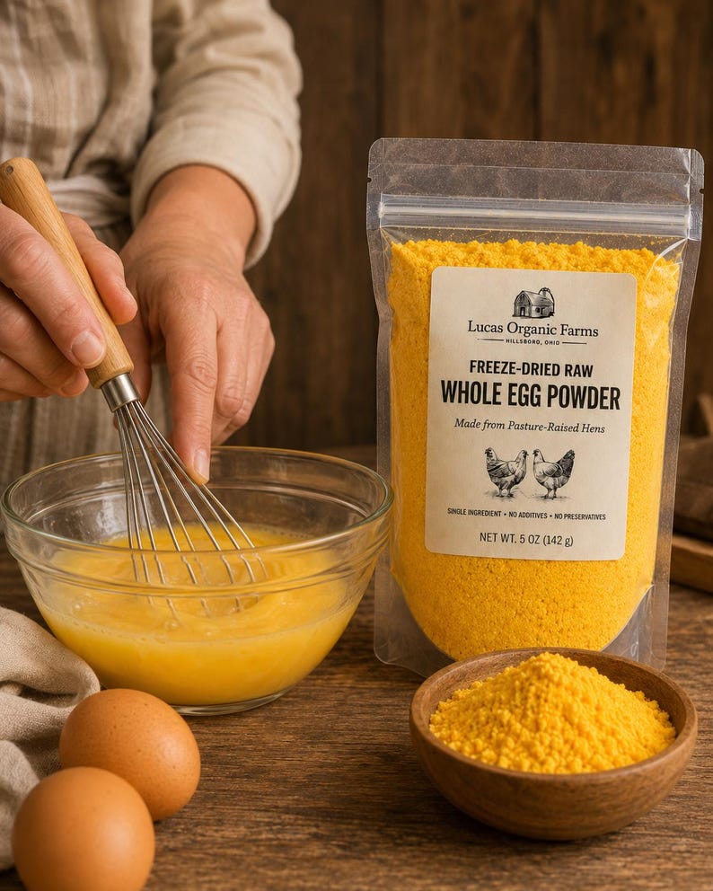 Freeze-Dried Raw Whole Egg Powder | Pasture-Raised Hens Fed Non-GMO Feed | Baking, Cooking & Food Storage image 4