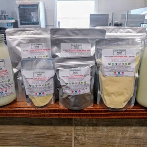 Freeze Dried Grass-Fed, WHOLE, Organic Raw Cows Milk Powder-Non-GMO-Not For Human Consumption Per Gov Regulations-Pet Milk-35.00+ Ships Free