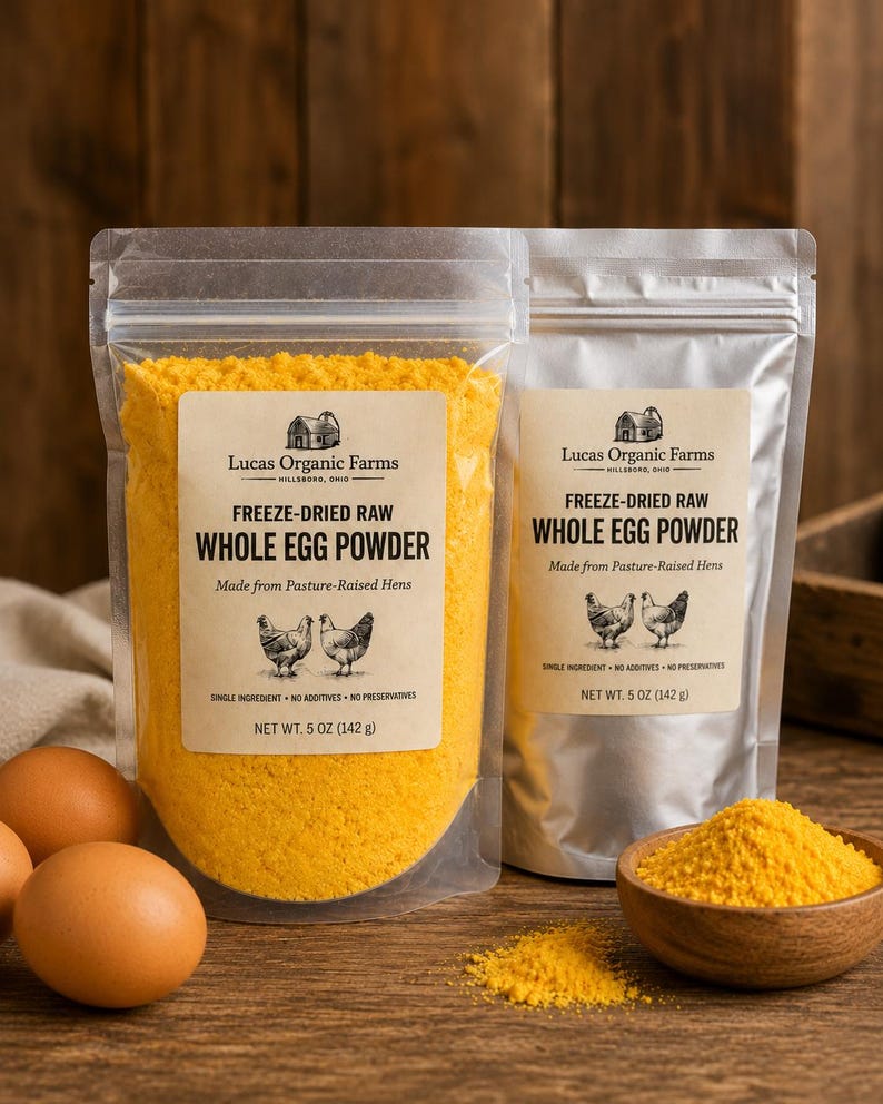 Freeze-Dried Raw Whole Egg Powder | Pasture-Raised Hens Fed Non-GMO Feed | Baking, Cooking & Food Storage image 6