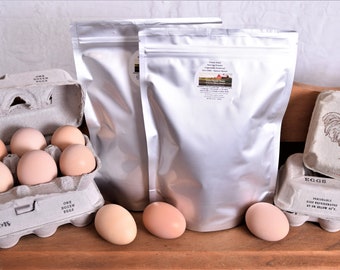 Bulk Discount - Freeze Dried Organic Raw Egg Powder (Whole Egg) - Pasture Raised - Non-GMO - In Mylar Bag (~25yr Shelf Life) - FREE SHIPPING