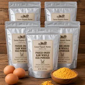 Bulk Value Freeze-Dried Raw Whole Egg Powder | 10 oz Mylar Bags | Pasture-Raised Hens | Non-GMO Feed | Food Storage image 6