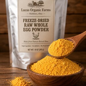 Bulk Value Freeze-Dried Raw Whole Egg Powder | 10 oz Mylar Bags | Pasture-Raised Hens | Non-GMO Feed | Food Storage image 3