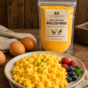 Freeze-Dried Raw Whole Egg Powder | Pasture-Raised Hens Fed Non-GMO Feed | Baking, Cooking & Food Storage image 5