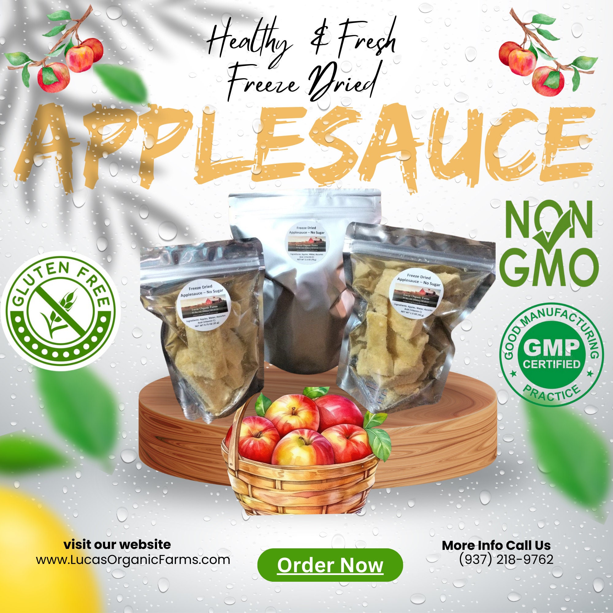 Freeze Dried Applesauce No Sugar in Mylar Bag FREE SHIPPING 35.00 Etsy