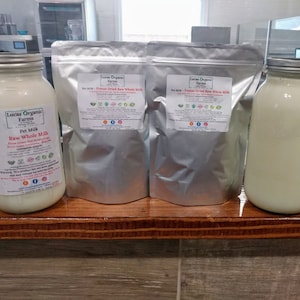 Bulk Discount-Freeze Dried GrassFed, Organic Raw Cows Milk Powder-Whole/Low-Fat-Pet Milk-FREE SHIPPING-Not For Human Consumption Per Gov Reg