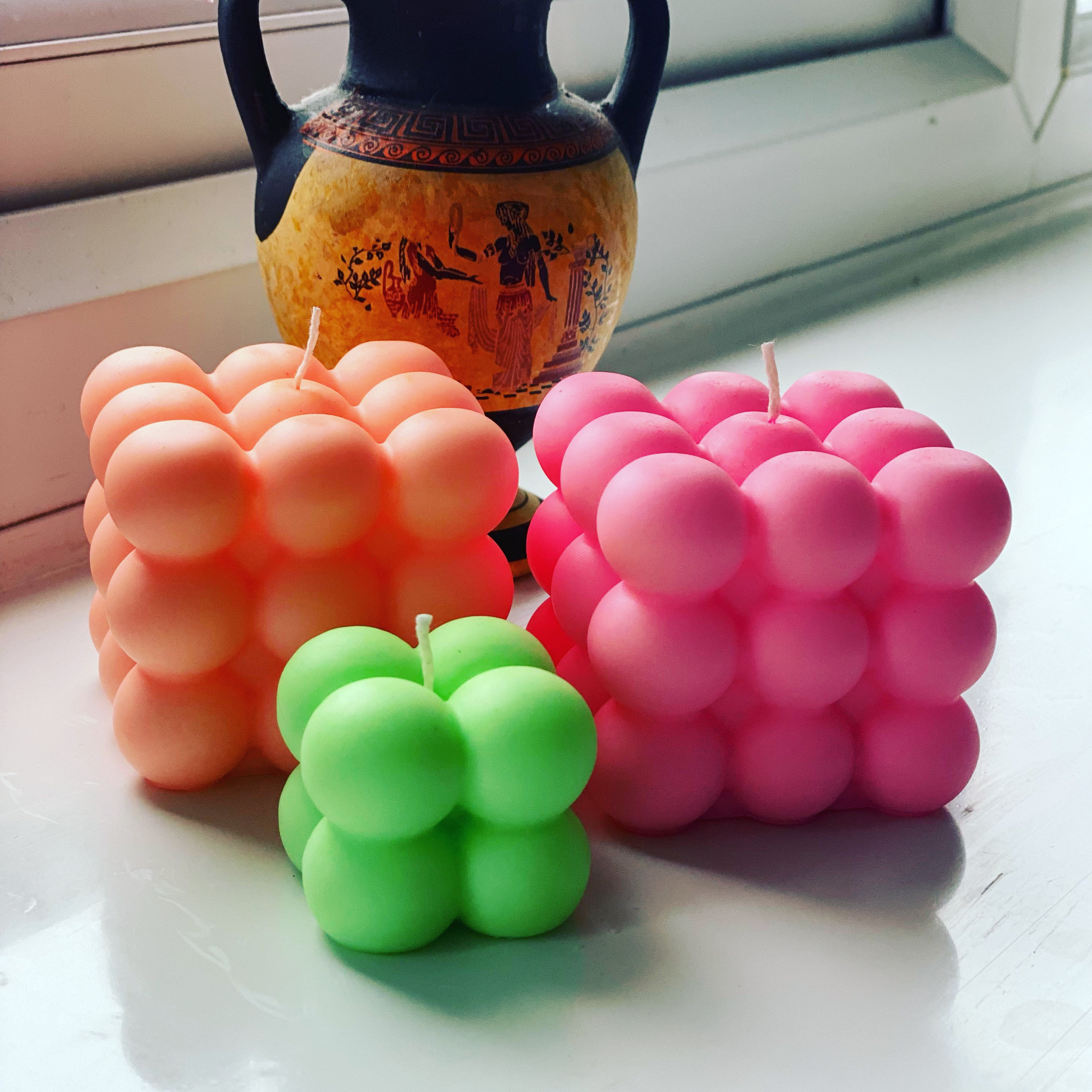 Bubble Cube Bubble Candle Candles Cube Candle Bubble Etsy