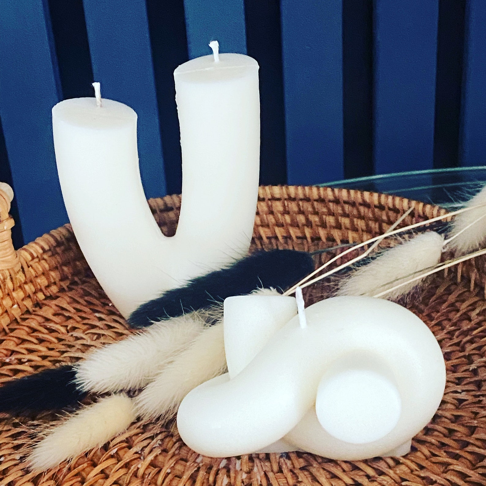 The Scandi Knot Tied Knot Unique Knot Bubble Candle Etsy