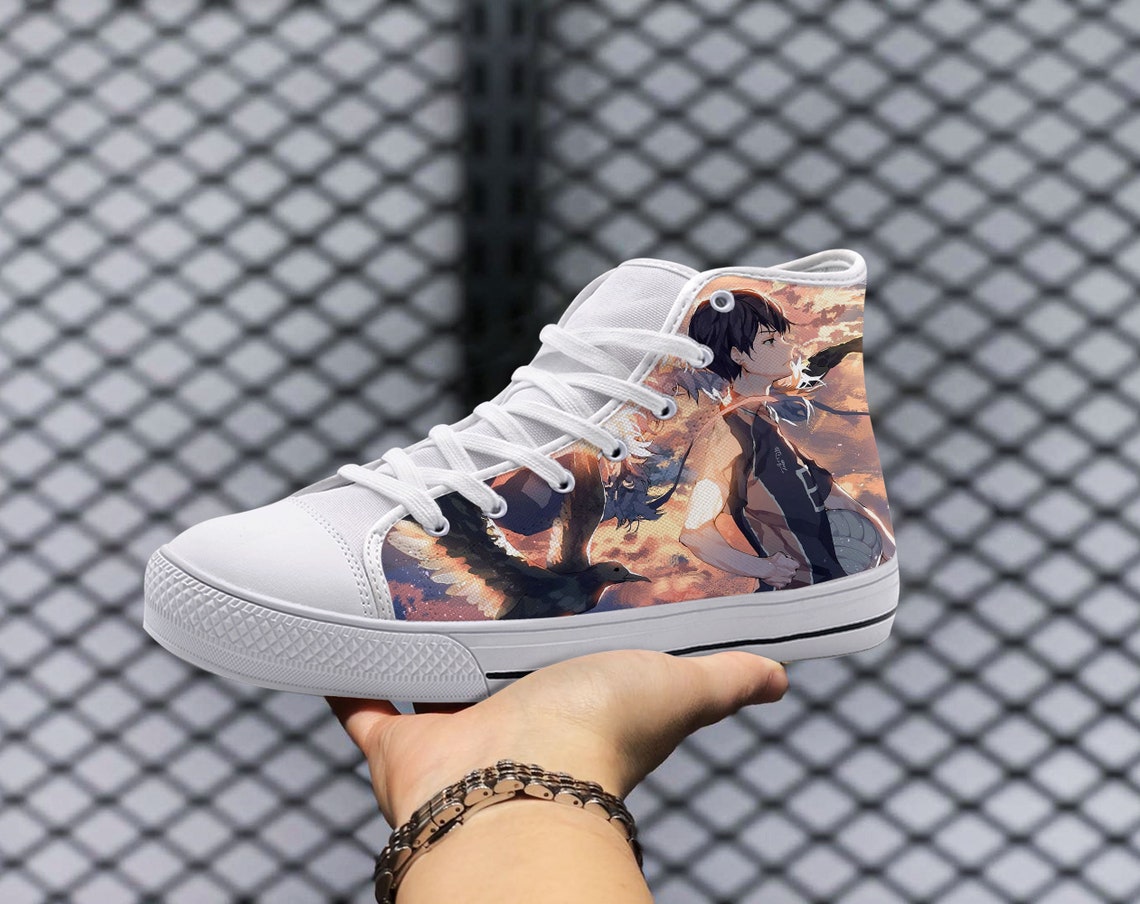 Haikyuu Custom Hi Tops Volleyball Casual Shoes Hinata Hi Etsy