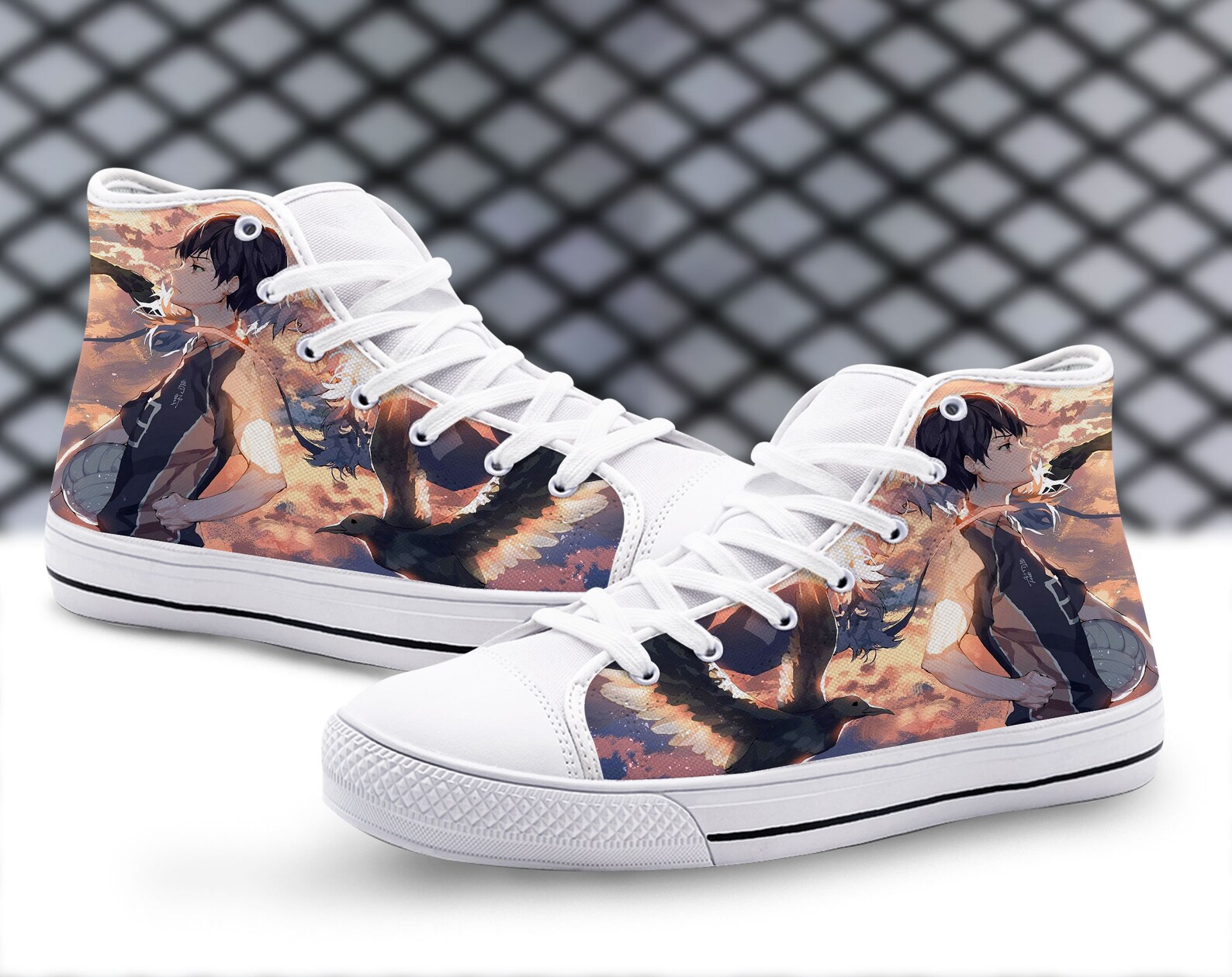 Haikyuu Custom Hi Tops Volleyball Casual Shoes Hinata Hi Etsy