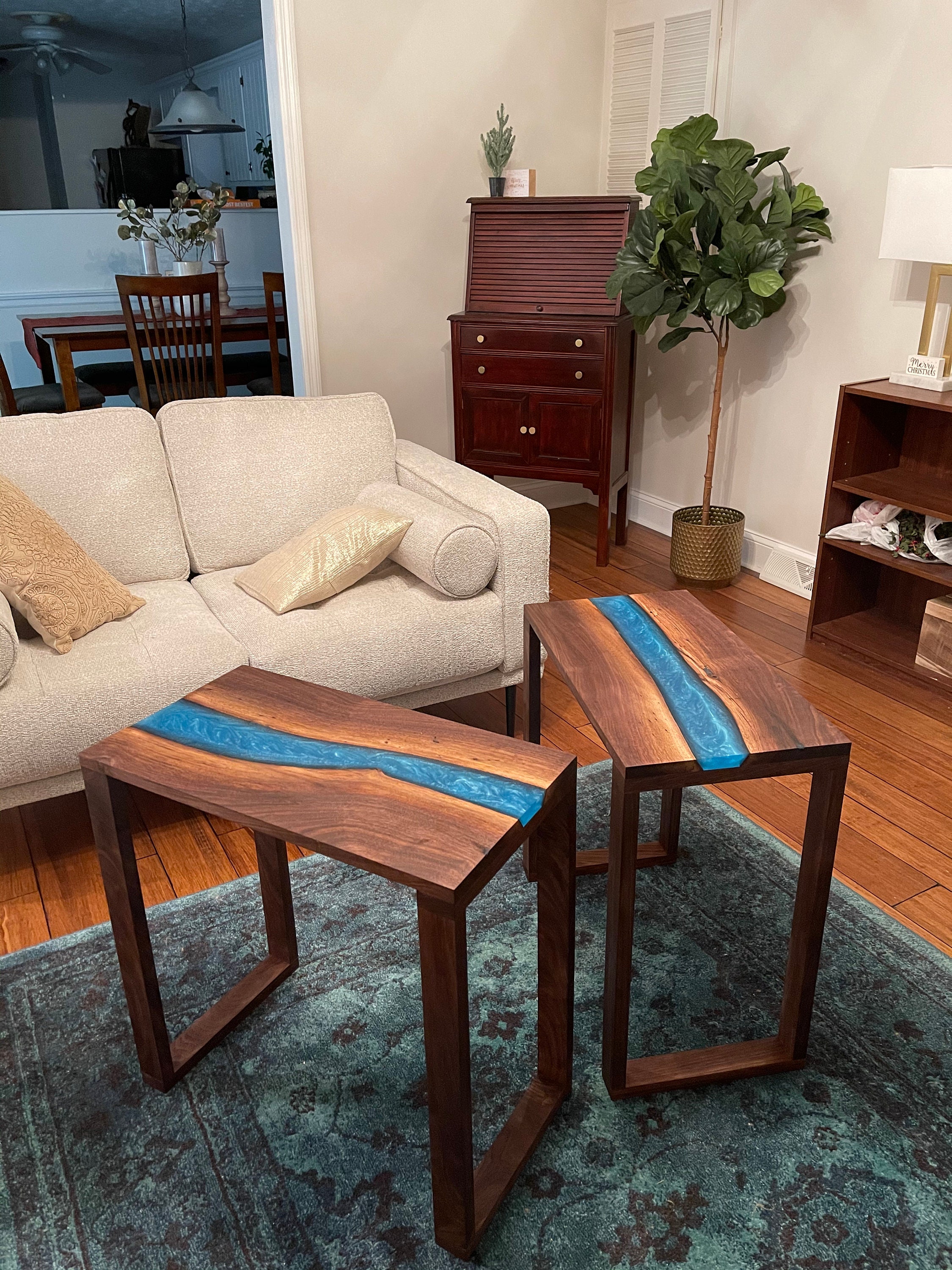 CUSTOM Epoxy & Wood Coffee Tables Etsy