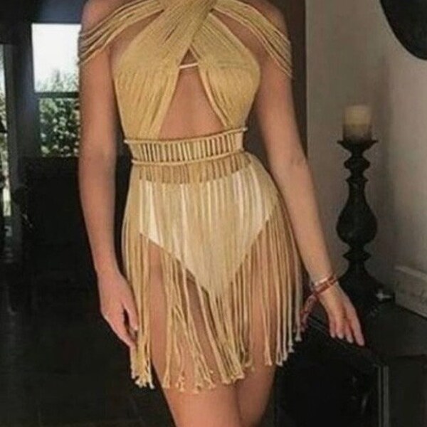 Robe en macramé