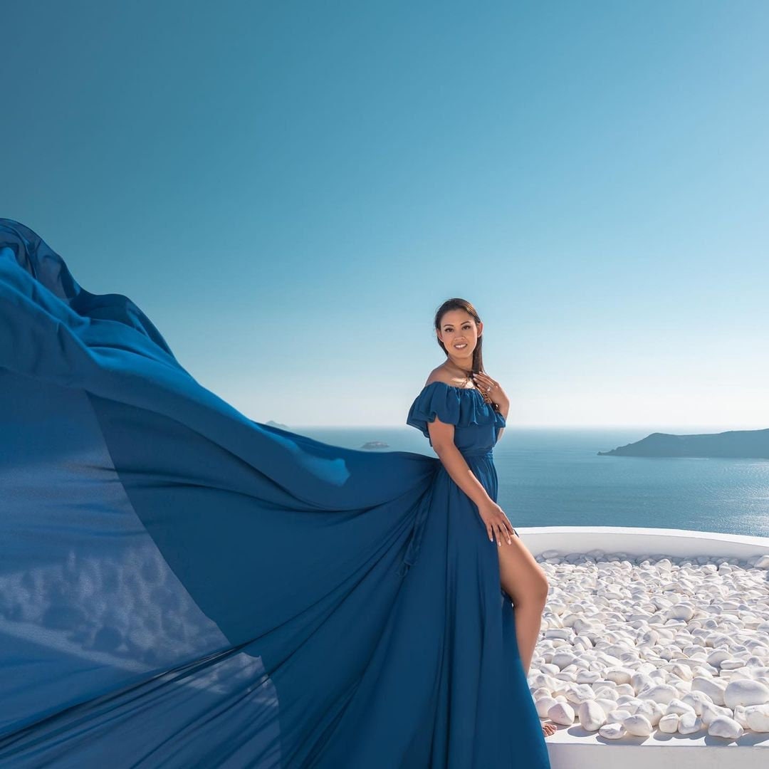 long flowy dresses for photoshoot Amazon.com: Long Flowy Train for Gorgeous Photoshoot, Wedding Dress, Satin Flying Dress with Maxi Engagement Summer Dress : Clothing, Shoes & Jewelry