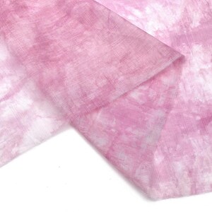 Tie-Dye Silk Linen Semi-Sheer Fabric - Breathable 5-Color Clothing Fabric - Special Gift for Mom image 13