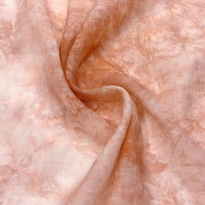 Tie-Dye Silk Linen Semi-Sheer Fabric - Breathable 5-Color Clothing Fabric - Special Gift for Mom image 10