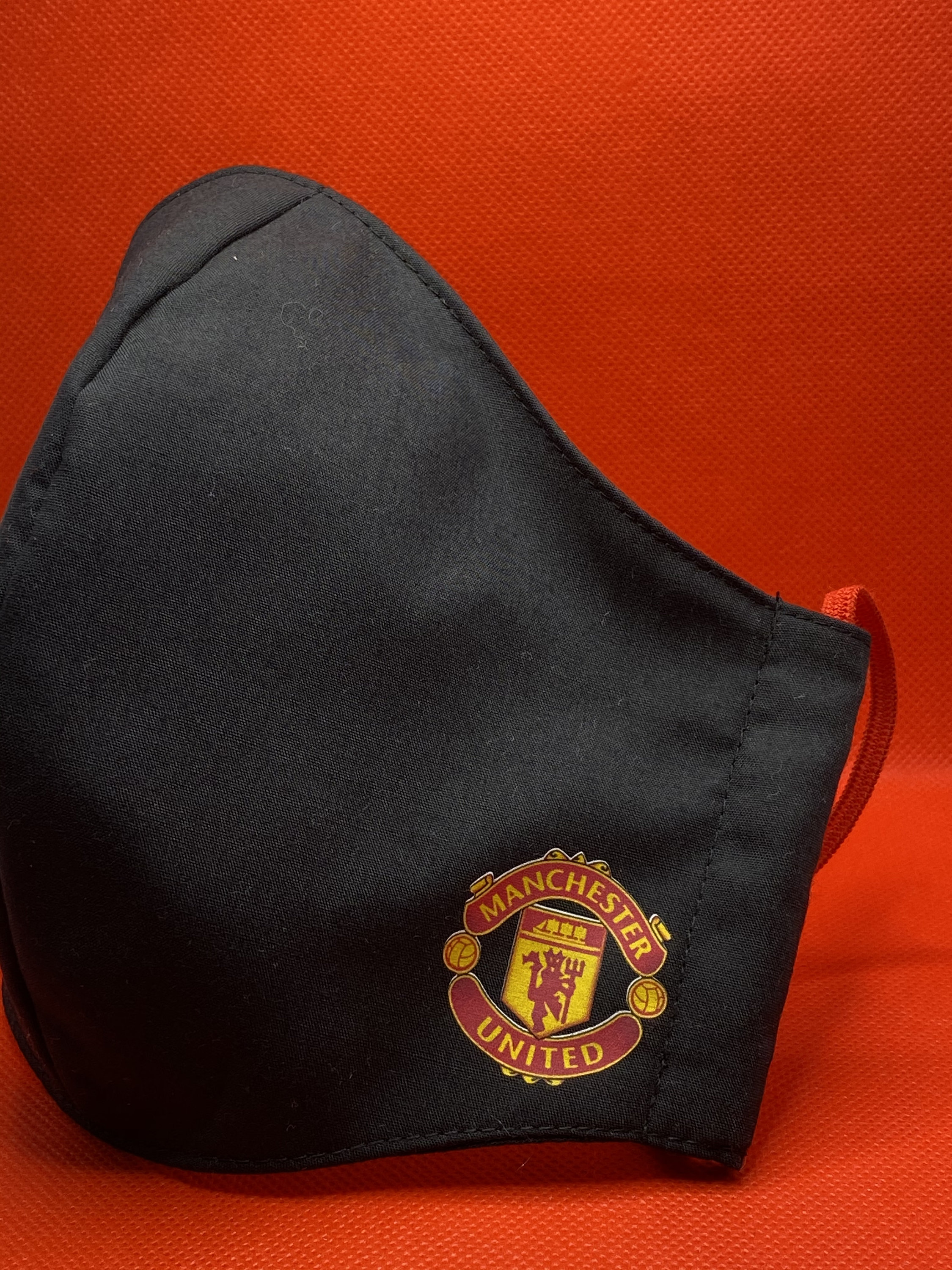 Manchester United face mask black & red Etsy