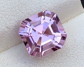 Cotton Candy Pink Kunzit Edelstein: 4.80 ct Asscher Schliff, Oktober Geburtsstein