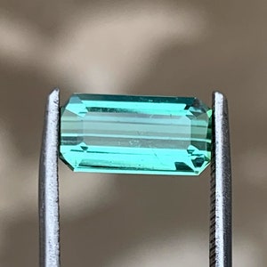 Blue Green Tourmaline Gemstone For Sale , Emerald Cut  Green Tourmaline , 2.00 CT