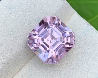 Natürlicher Weichrosa Kunzit Edelstein - Asscher Form Kunzit Edelstein , Oktober Geburtsstein , 7.15 CT