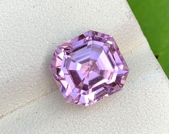 Natürlicher Lavendel Rosa Kunzit Edelstein - Asscher Form Kunzit Edelstein , Oktober Geburtsstein , 6,35 CT