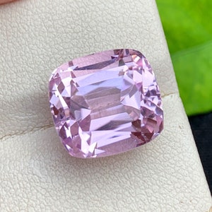 Natural Cotton Candy Pink Kunzite Gemstone - Cushion Shape Kunzite Gemstone , October Birthstone , 11.95 CT
