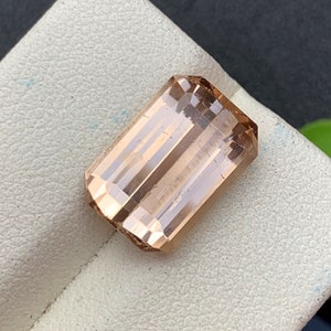 Emerald Cut Natural Golden Topaz Gemstone For Sale , November Birthstone , 13.8*9.3*7 MM