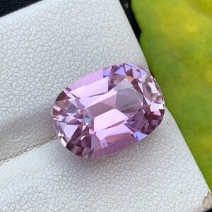 Natural Cotton Candy Pink Kunzite Gemstone - Cushion Shape Kunzite Gemstone , October Birthstone , 9.40 CT