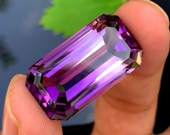 Emerald Cut Amethyst GemstonE , 42.30 CTS Dark Purple Amethyst Gemstone For Jewelry from Africa