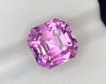 Fuchsia Pink Kunzit Edelstein: 7.75 CT Asscher Cut Oktober Geburtsstein
