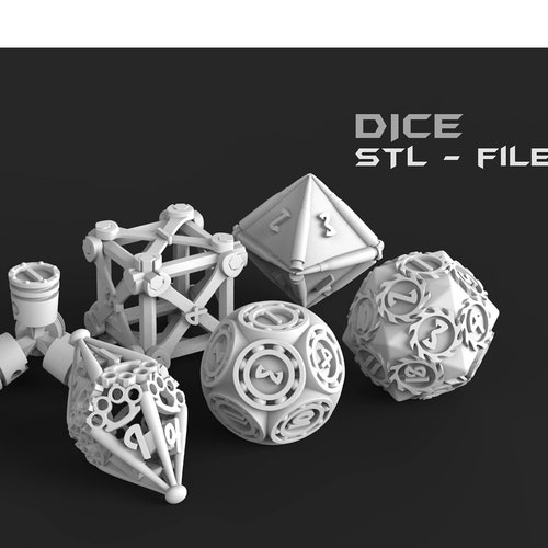 Blank Sharpedged Dice STL Files for 3D Printing Etsy