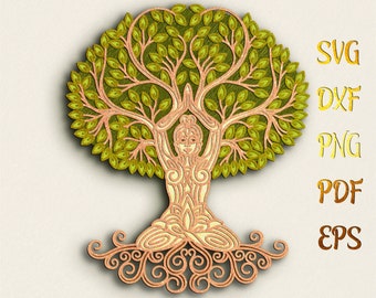 Download Tree Of Life Mandala Etsy