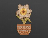 Daffodil laser Svg. 3d multilayer laser cut. Layer SVG PNG DXF files for Laser cutting, Plywood cutting, Paper cutting. Mandala flower.