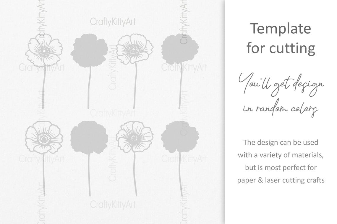Poppy Dfx File 3d Laser Poppy Flower Svg Bundle. Layer SVG PNG DXF Files, Laser ...
