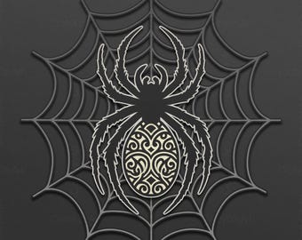 Spindellaserfil. 3D-laserskärning med flera lager. Lager på SVG, PNG och DXF-filer för laserskärning, plywoodskärning, pappersskärning. 3D-mandaladesign.