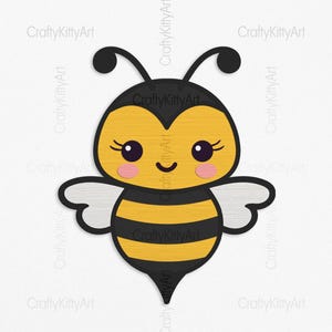 Bee 3d Svg. Layer SVG PNG DXF cięcie papieru, cięcie laserowe, cięcie sklejki, Cricut/Silhouette/Glowforge. Bumblebee, Honeybee, Bumble Bee, Honey Bee