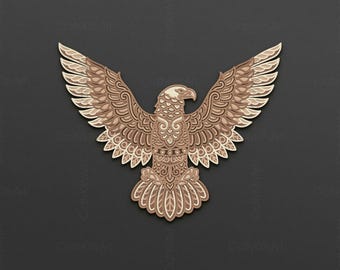 Eagle Laser Svg. 3d Multilayer Laser Cut. Layer SVG PNG DXF Files for ...