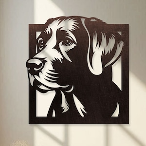 3つのSVGラブラドールレトリバー壁装飾デジタルテンプレート、レーザーCNC Cricut Cutting JH-541用即時ダウンロード