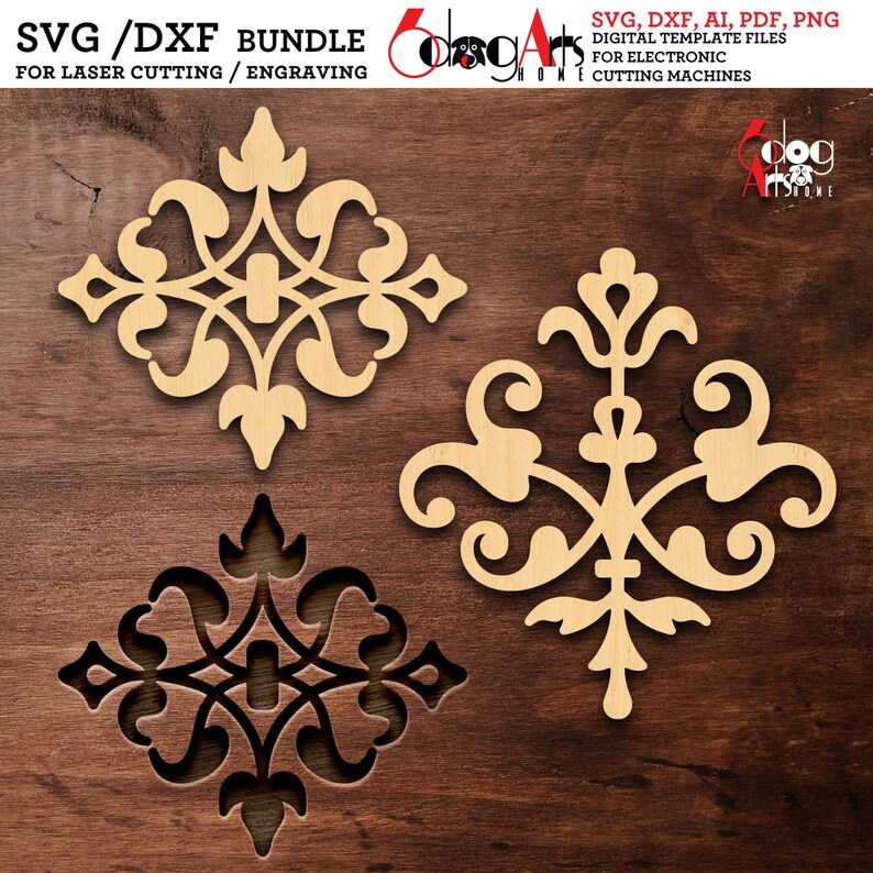 5 Furniture Decor SVG / DXF Bundle Digital Template Files Download for ...