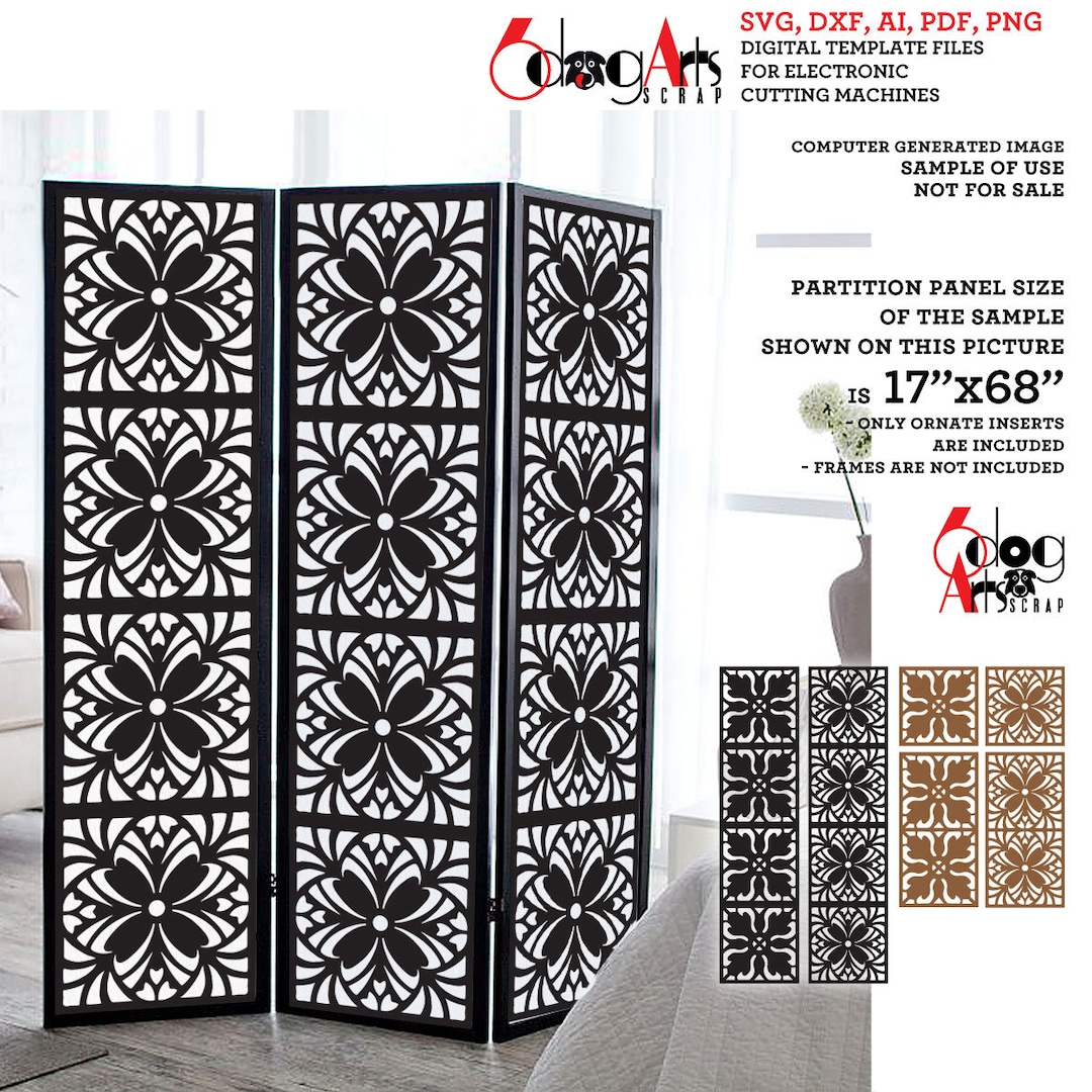 Panel Inserts SVG Digital Templates for Privacy Screen, Partition, Room ...