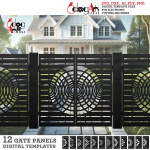 12 Grill Tor Raumtrenner Trennwand Air Vent Cover Vorlagen Digitale SVG-DXF-Dateien Laser-Schnitt-Plasma-cnc-Schneiden JH-653