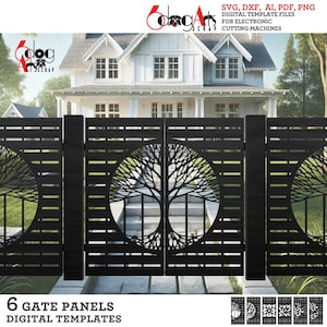 6 グリルゲートルームスクリーンディバイダーパーティションエアベントカバーテンプレートデジタル SVG DXF ファイルレーザーカットプラズマ CNC 切断 JH-650