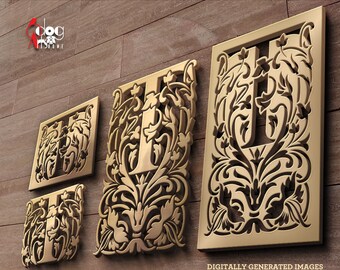 Monogram Letter T SVG / DXF Set: 6 Laser Cutting / Engraving Designs, JH-036